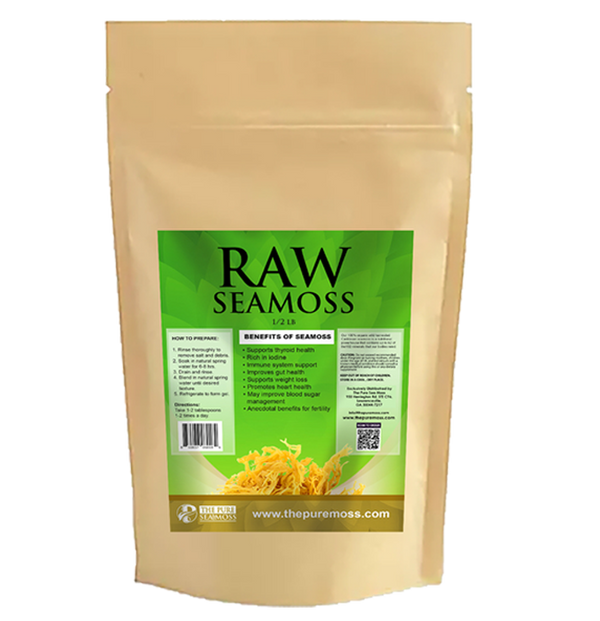 100% ORGANIC WILD HARVESTED RAW CARIBBEAN SEA MOSS 16oz